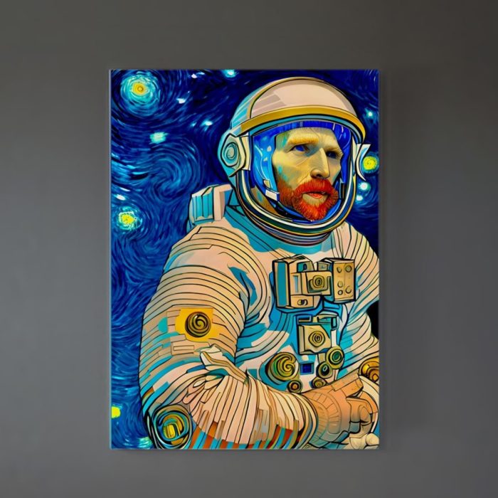 Kanvastik Van Gogh Astronaut Kanvas Tablo