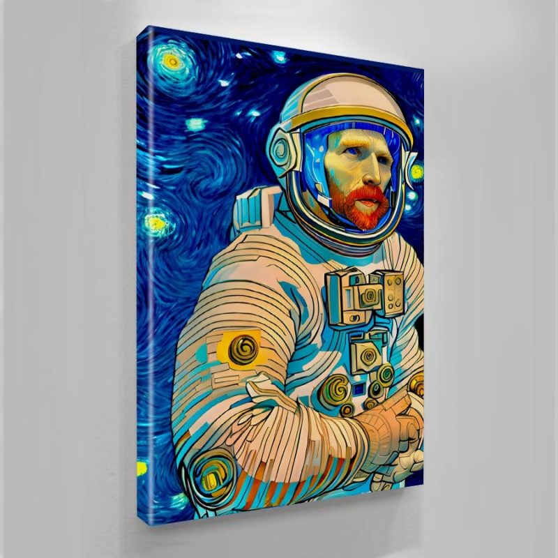 Kanvastik Van Gogh Astronaut Kanvas Tablo